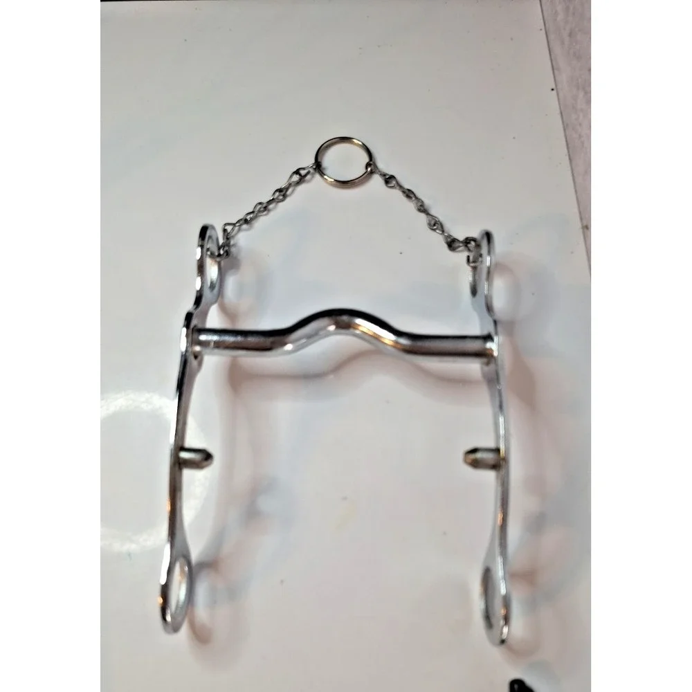 Chrome-Plated Metal Toilet PaperHolder with Horse Bit Design